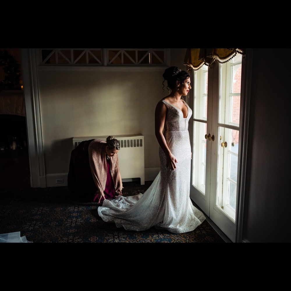 Pnina tornai bridal gown and skirt